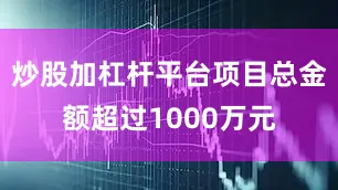 炒股加杠杆平台项目总金额超过1000万元